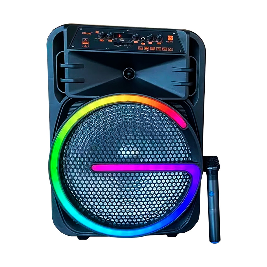 Bocina Bluetooth Link Bits 15 Pulgadas KTS-2170 Radio Fm, Micrófono, Luz Led Multicolor