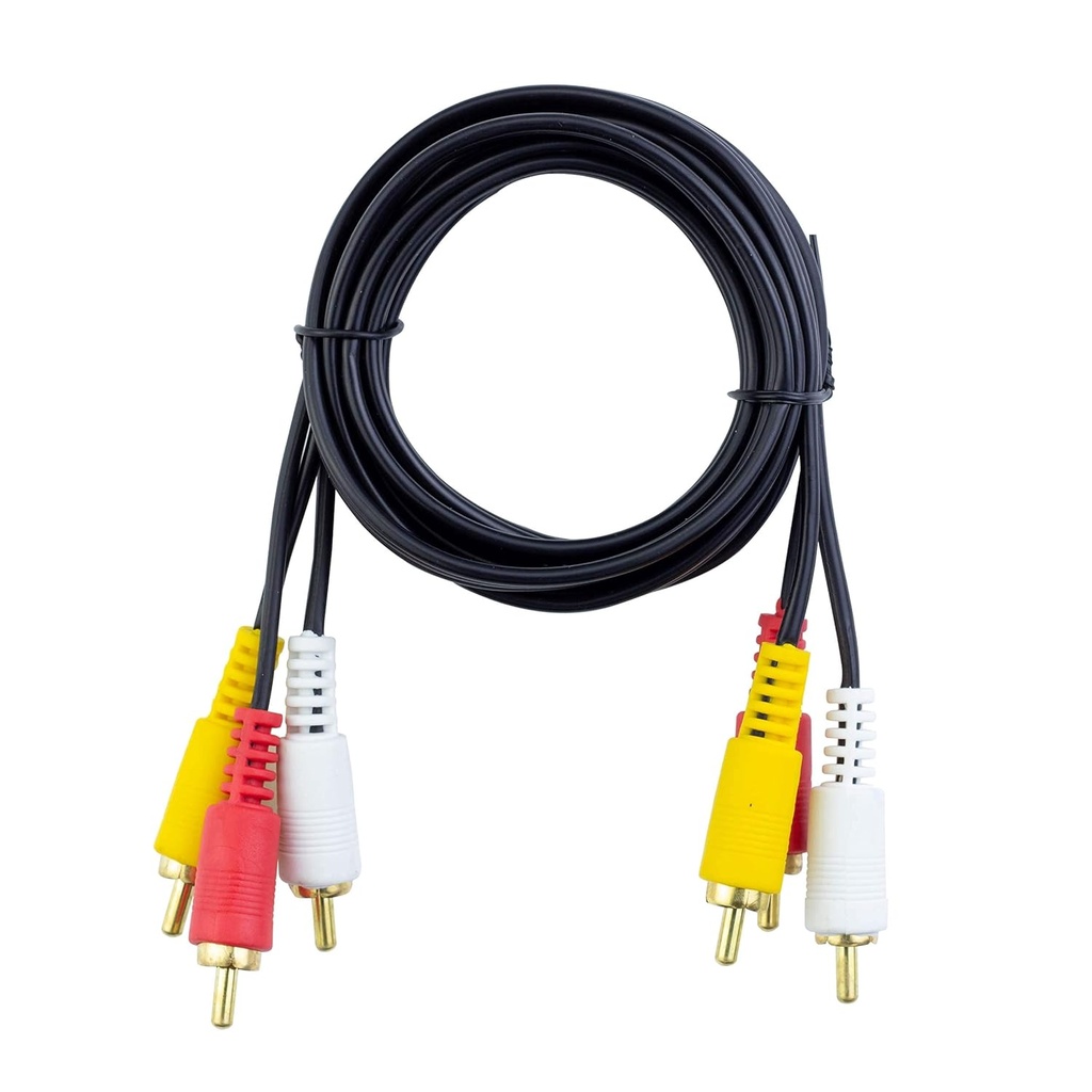 [CE-1056] Cable Rca 3 a 3 De 1.2 Metros CE-1056 Compatible Bocinas Dvd Consolas Decodificador