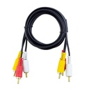 Cable Rca 3 a 3 De 1.2 Metros CE-1056 Compatible Bocinas Dvd Consolas Decodificador