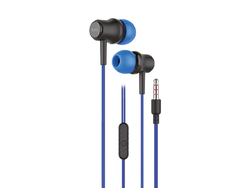Audífonos In-Ear Alámbrico Control Expert CE-AU47A Azul Ergonómicos