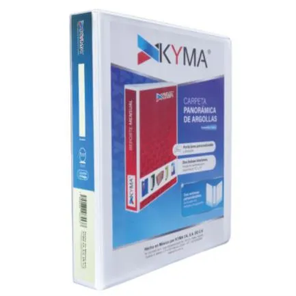 Carpeta Vinil Aro O 1 1/2" Blanca Kyma (C.12)