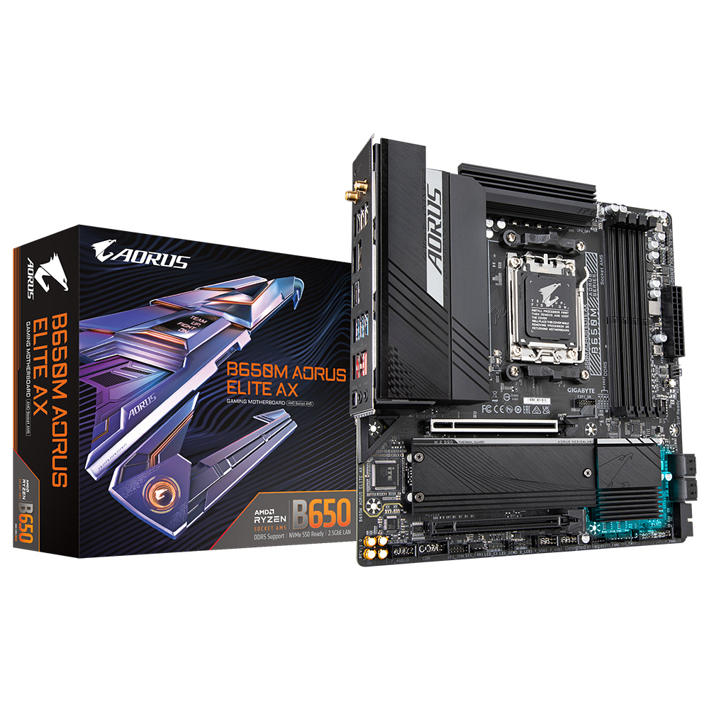 [B650M AORUS ELITE AX] Tarjeta Madre Gigabyte B650M AORUS ELITE AX Amd Socket Am5