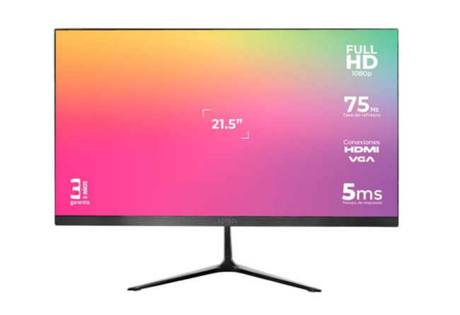 Monitor Acteck AC-933858 21.5 Pulgadas 1920x1080 Full HD 75Hz HDMI Negro