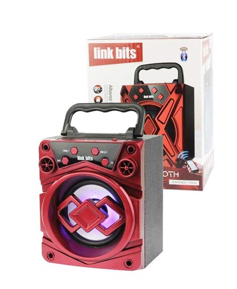 Bocina Bluetooth Link Bits 4.5 Pulgadas VA320B Radio Fm, Lector Usb Y MicroSd, Luz Rgb