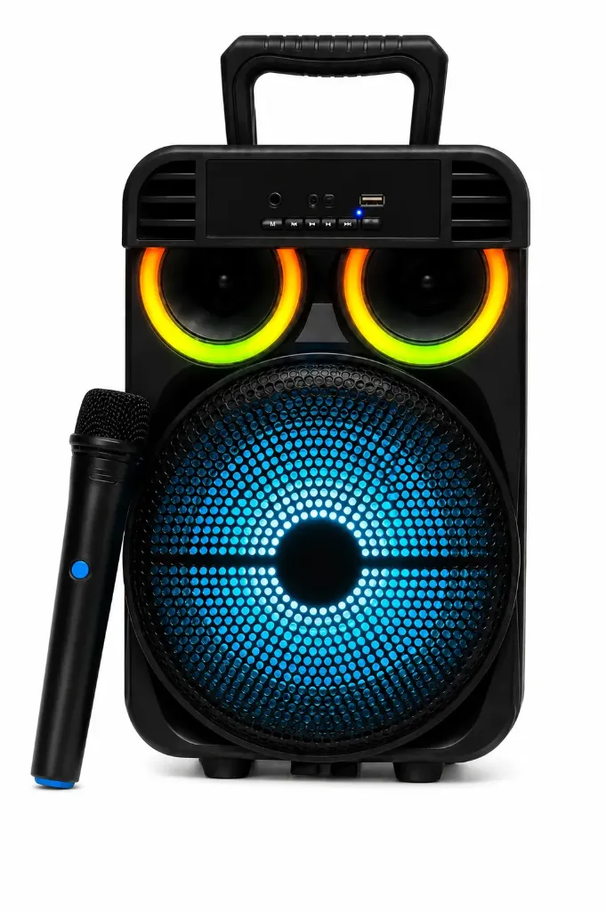[KTS-2161] Bocina Bluetooth KBroad 8 Pulgadas KTS-2161 Radio Fm, Micrófono, Usb, MicroSd Auxiliar, Luz Led (C.8)