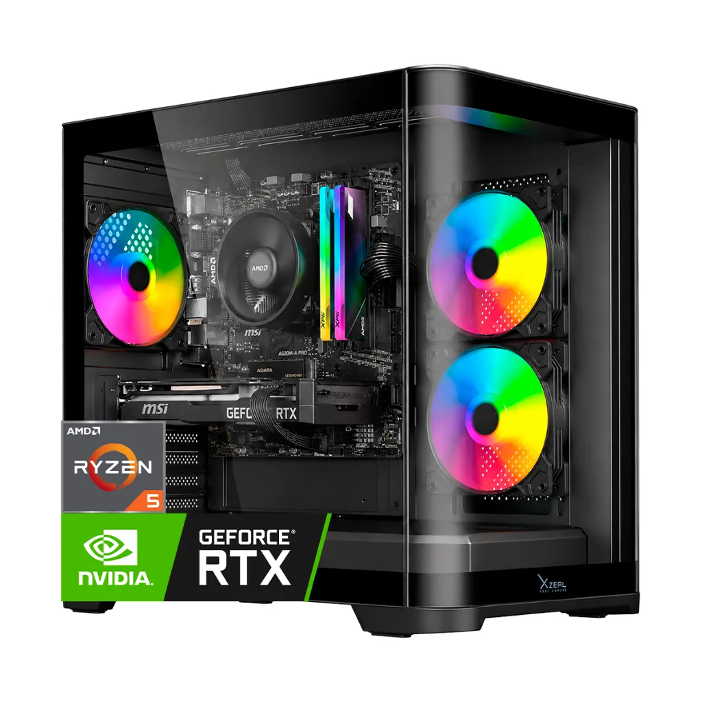 PC GAMER XZGAMC3B / A520M / RYZEN 5 5500 / 32GB RAM RGB / 1TB M.2 / RTX 4060 / 650W 80+ / ADAPTADOR WIFI