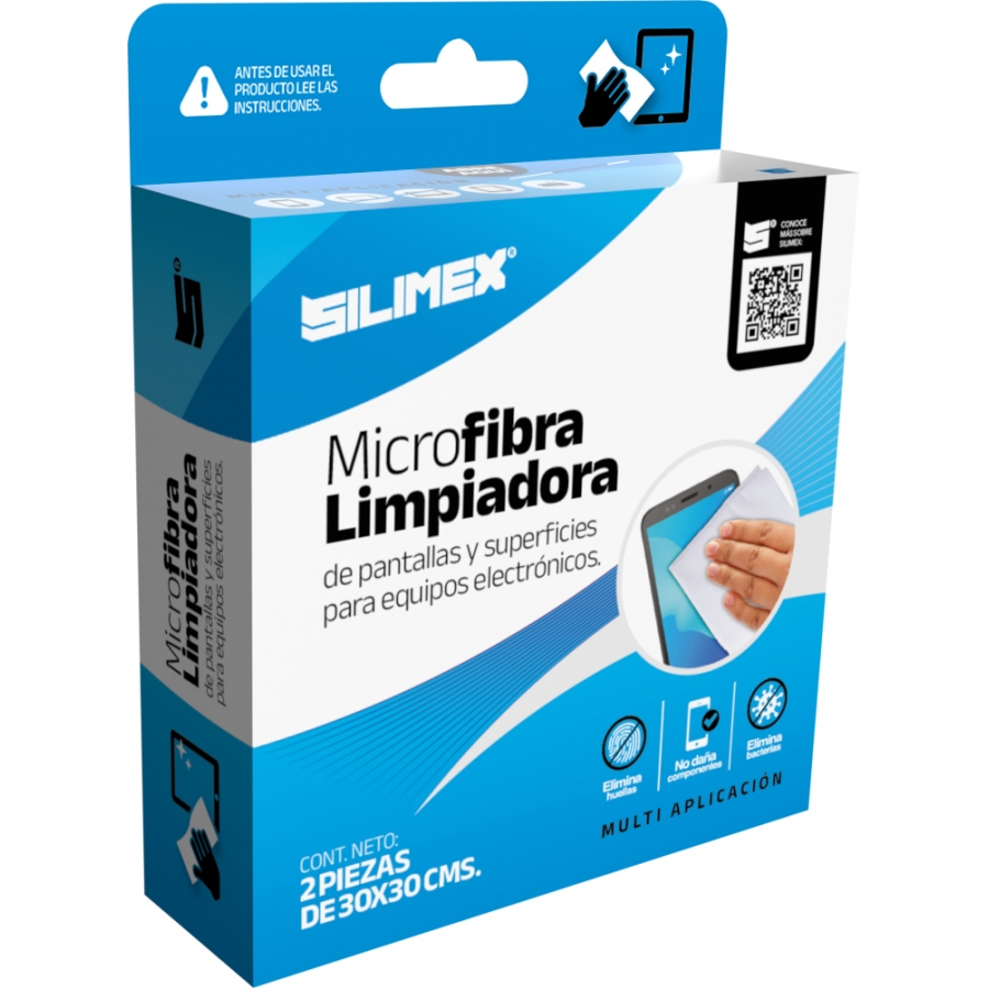 Toalla Seca Electroestatica De Microfibra Silimex TOALLA SECA ELECTROESTATICA Para Pantallas y Equipos Electrónicos