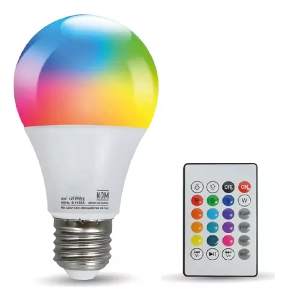 Foco Inteligente Megaluz 9W BIN04W9 Luz Led Multicolor, Ajuste De Brillo, Control Desde App