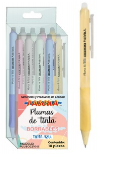 [PLUBO2210-S] Caja C/10 Bolígrafo Pascua Borrable Azul (E.10)