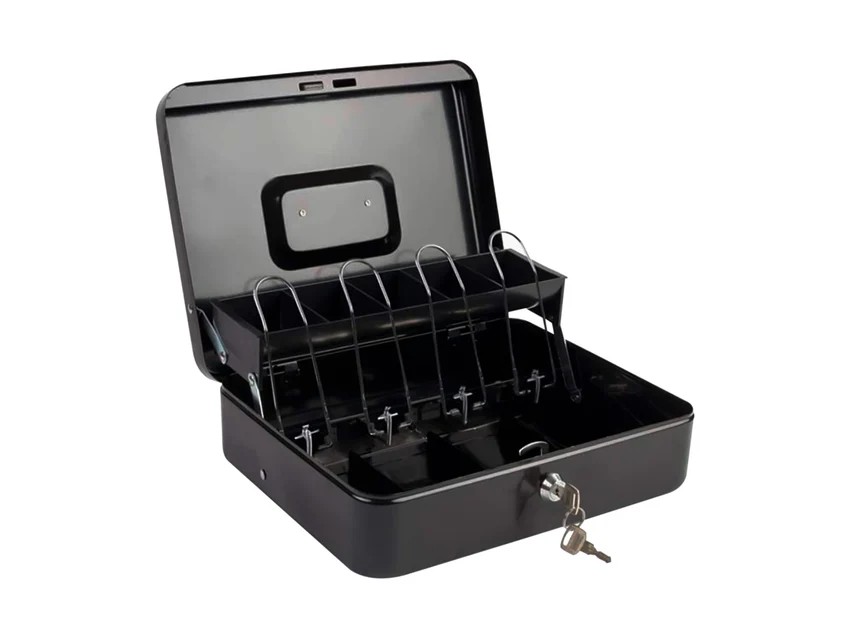 Caja De Seguridad Para Dinero Control Expert LT-KMBK 2 Llaves, Negro