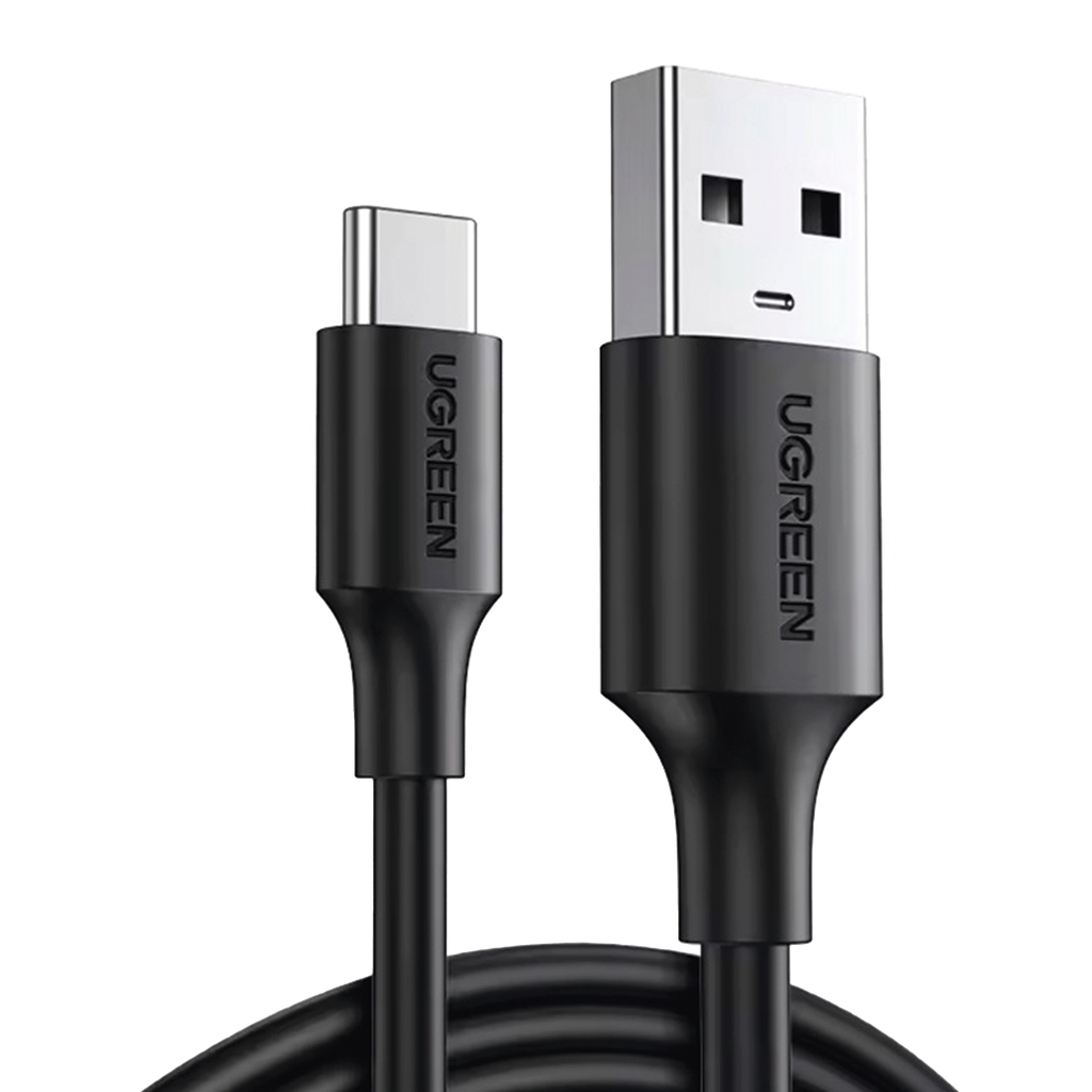 [20882] Cable Usb-A A Usb-C Ugreen 1 Metro 20882 Carga Y Sincronización De Datos, Carga Rápida 60W, Datos 5 Gbps, Negro