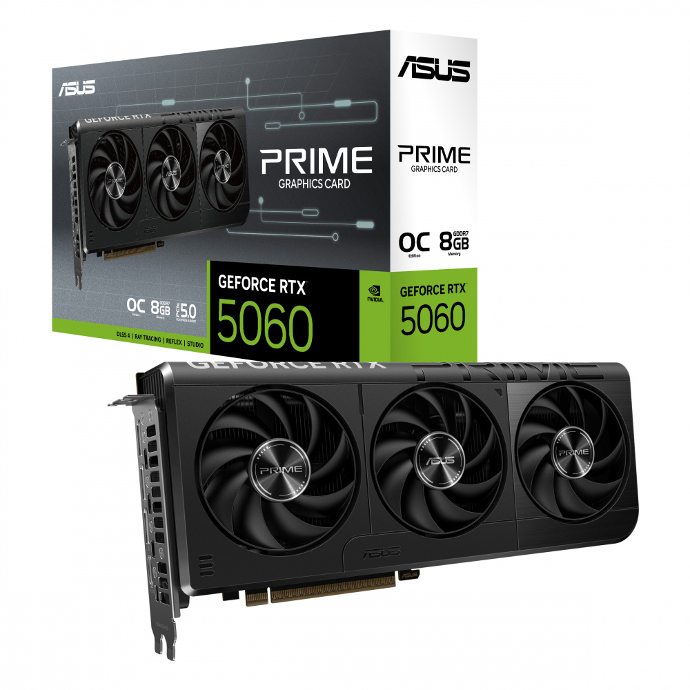 Tarjeta De Video Asus Prime GeForce 8Gb PRIME-RTX5060-8G Gddr7,Rtx 5060, 128 Bits, Pci Express 5.0