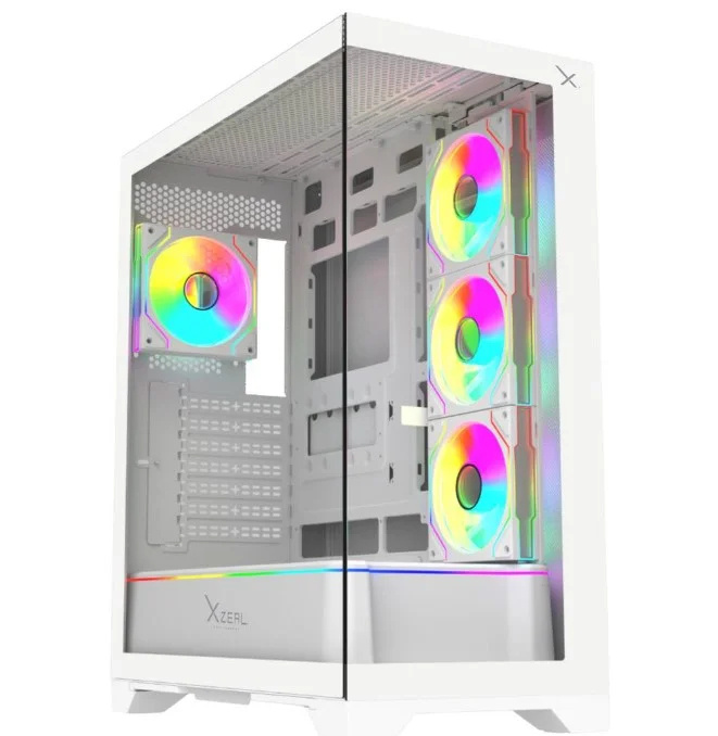 [XZGAEX1W] Gabinete Xzeal XZ160 XZGAEX1W Full Tower, Atx, Eatx, Micro Atx, Mini Itx, Usb 2.0, 4 Ventiladores, Blanco