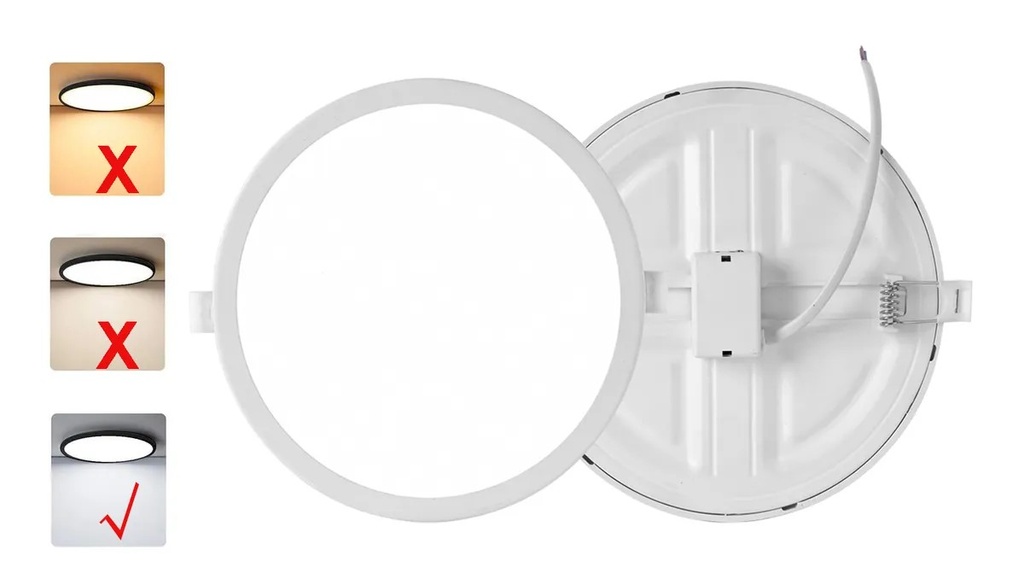 Lámpara De Techo Tianlai 18W S76W24 Para Empotrar, Luz Led Fría, Resistencia Humedad (C.20)