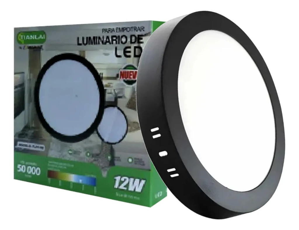 [S72W12] Plafón Led Tianlai 12W S72W12 Para Sobreponer 15.5Cm, Luz Led Fría, Uso Interior (C.40)