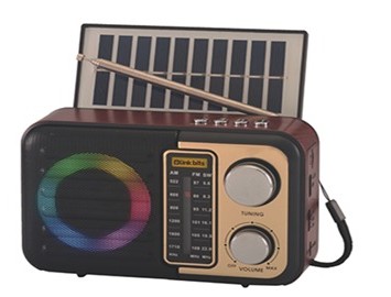 Radio Bocina Bluetooth Link Bits 2 Pulgadas RD-260 Radio Fm, Luz Decorativa, Carga Solar, Usb, Micro Sd (C.40)