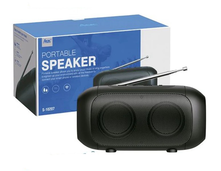 Bocina Bluetooth Aek Cyber 12W S-10207 Radio Fm, Usb, Micro Sd