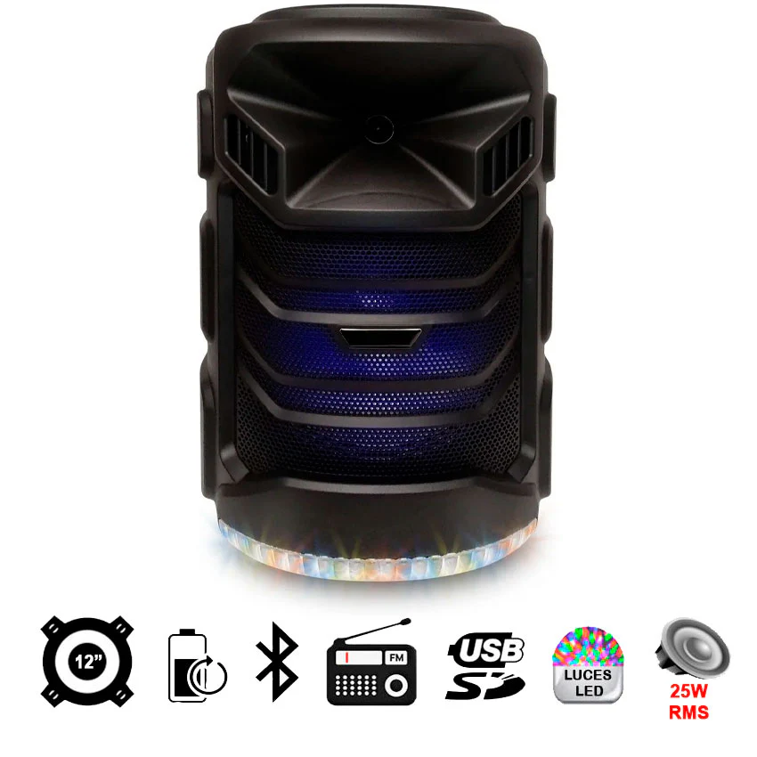 Bocina Bluetooth Link Bits 12 Pulgadas KTS-2230 Radio Fm, Luz Led, Micrófono
