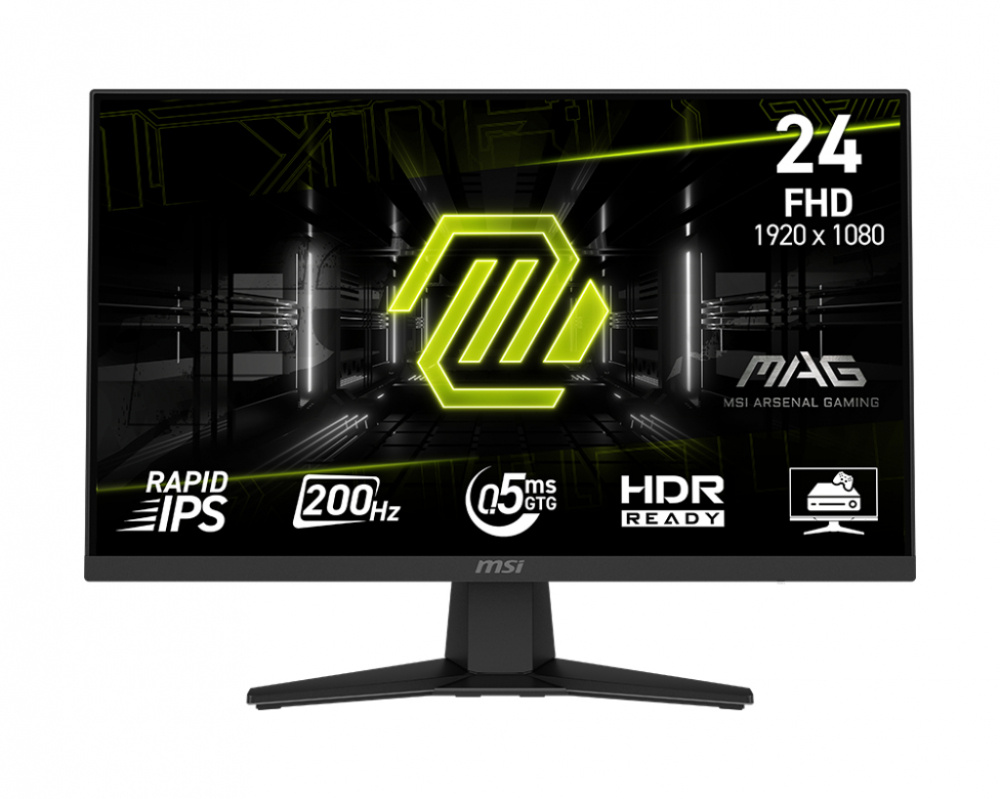 Monitor Gamer Msi 24 Pulgadas MAG 244F 1920x1080 Full Hd, Hdmi, DisplayPort, Negro