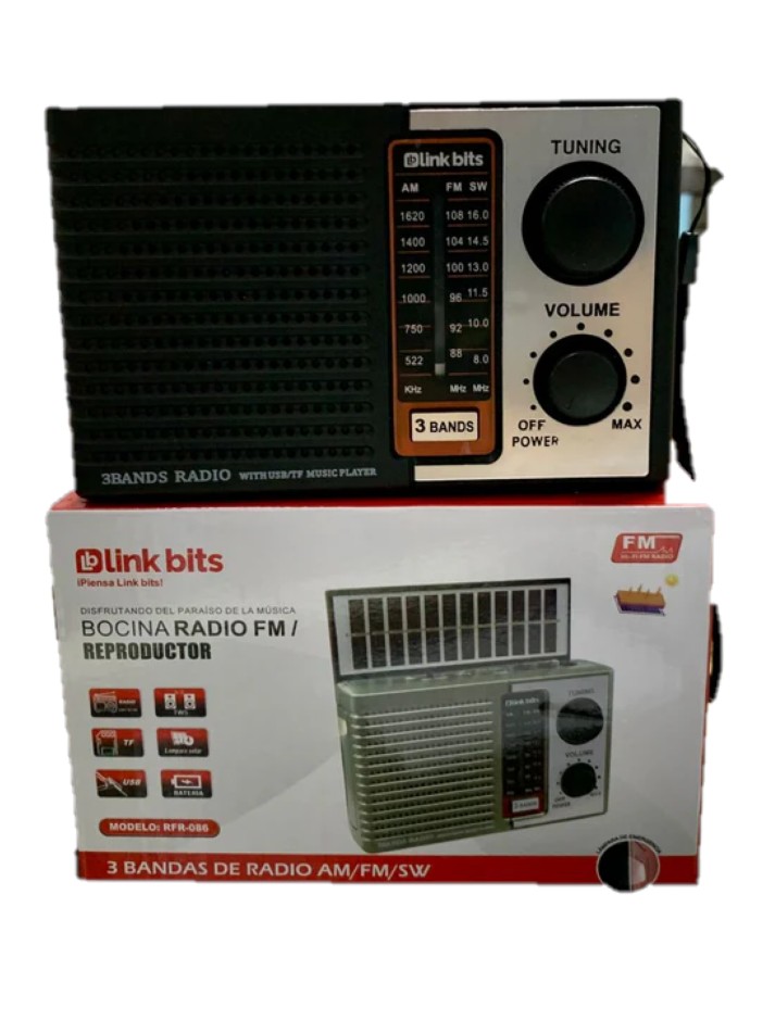 Bocina Bluetooth Linterna Link Bits RD-268 Radio Fm, Am, Micro Sd, Usb