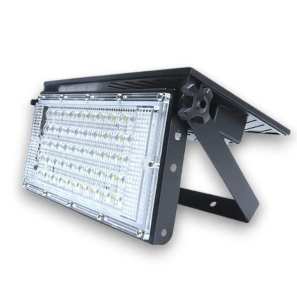 Reflector Led Solar Tianlai 50W R67W50 Carga Solar, Detección Día Y Noche