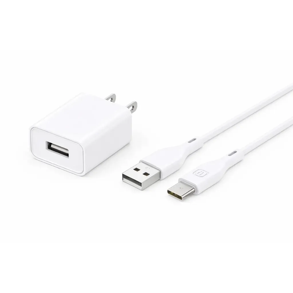 Cargador Usb Cable Tipo C Link Bits 10W CR02W10 Carga Rápida, Entrada Universal, Blanco