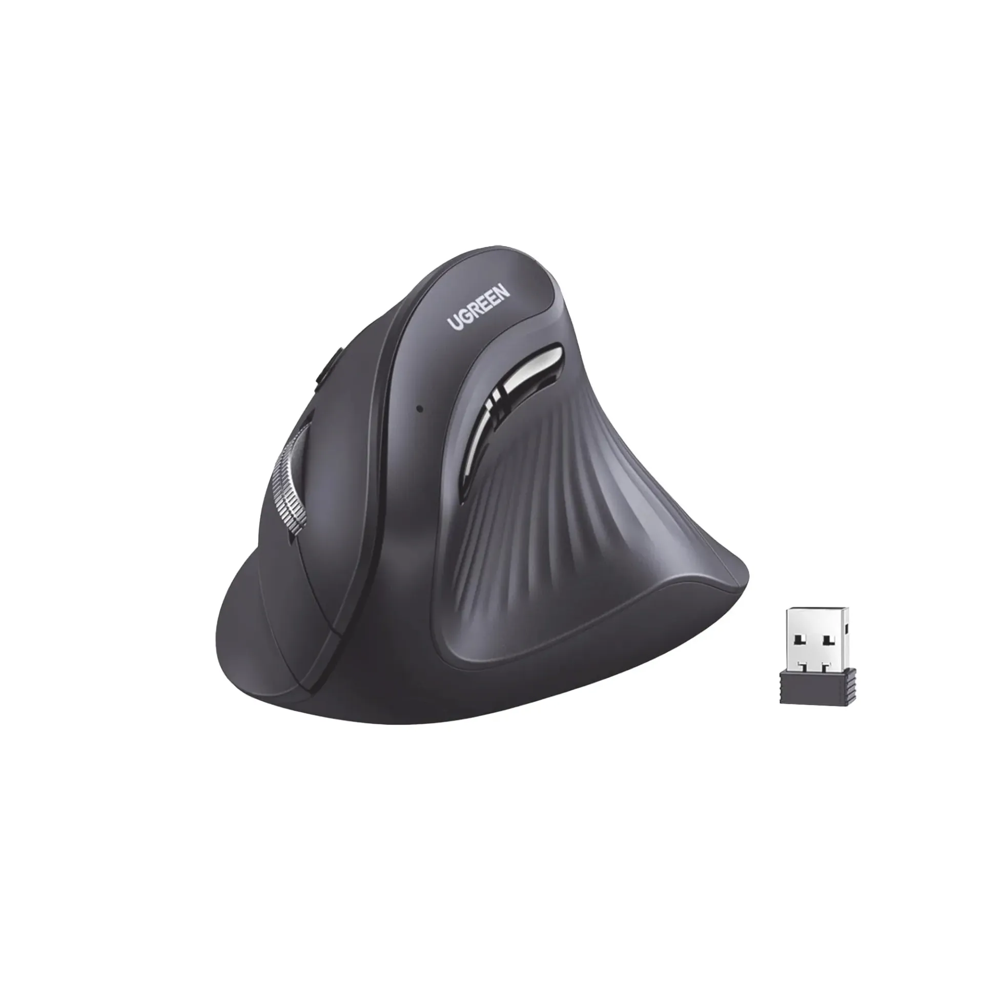 Mouse Inalámbrico en Angulo Vertical 25444 UGREEN 2.4G & Bluetooth. Conecta 3 dispositivos. 4 Niveles de DPI