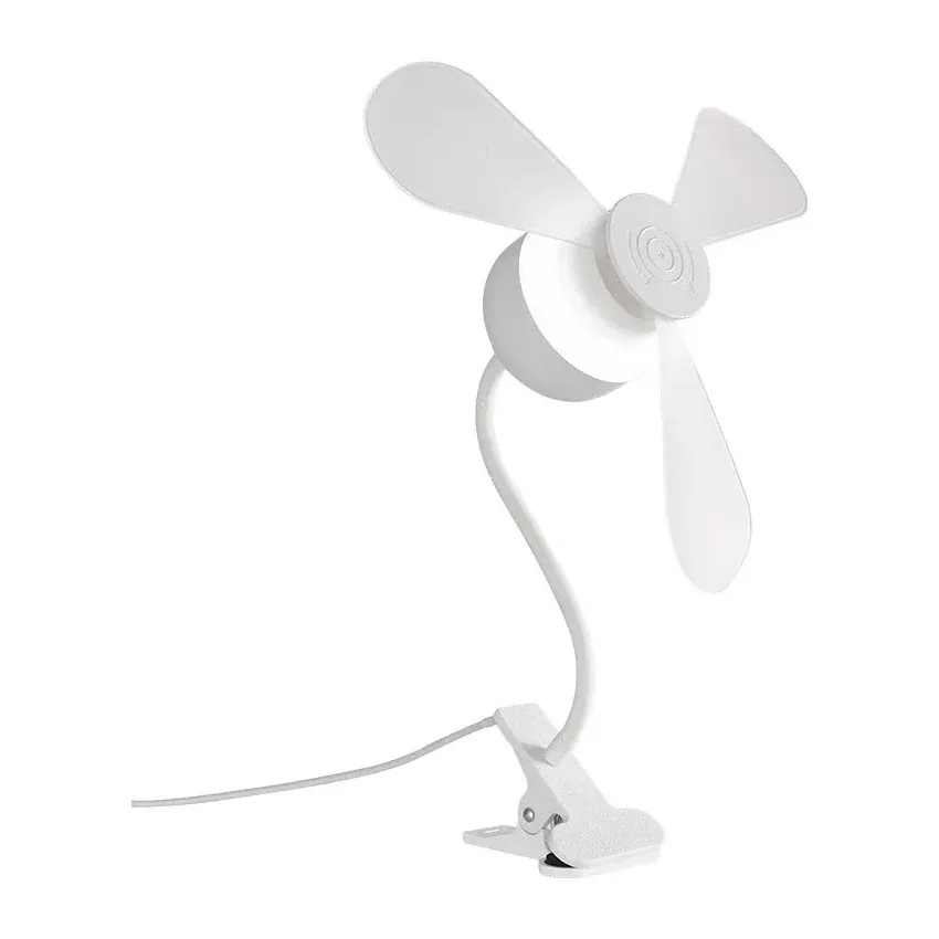 Lámpara de Escritorio y Ventilador con Clip Tianlai 15W VET15W01 Luz Blanca Fría 3 Aspas