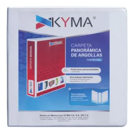 Carpeta Vinil Aro O 2 1/2" Blanca Kyma (C.6)
