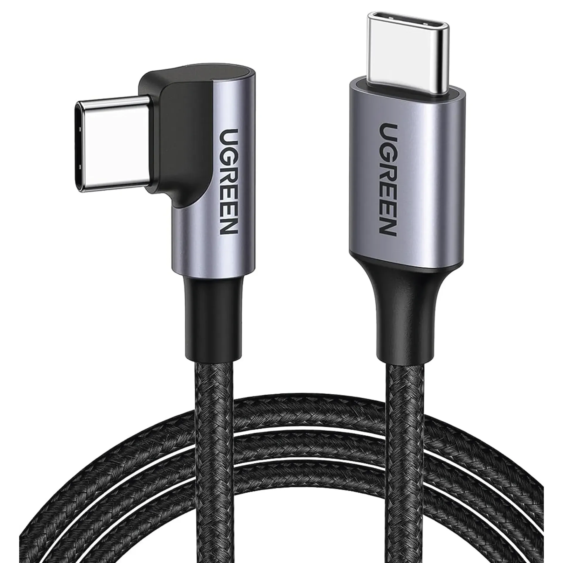 [50123] Cable USB-C a USB-C 50123 Ugreen 1M Nylon Trenzado Color Negro