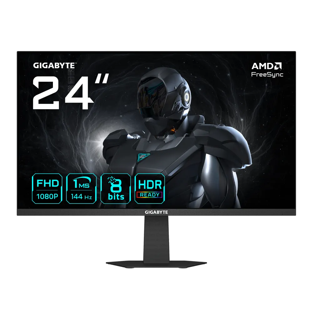 Monitor Gamer Gigabyte 23.8 Pulgadas GS24F14 Led IPS , 1920x1080 Full HD, FreeSync, 144Hz, HDMI/DisplayPort, Negro