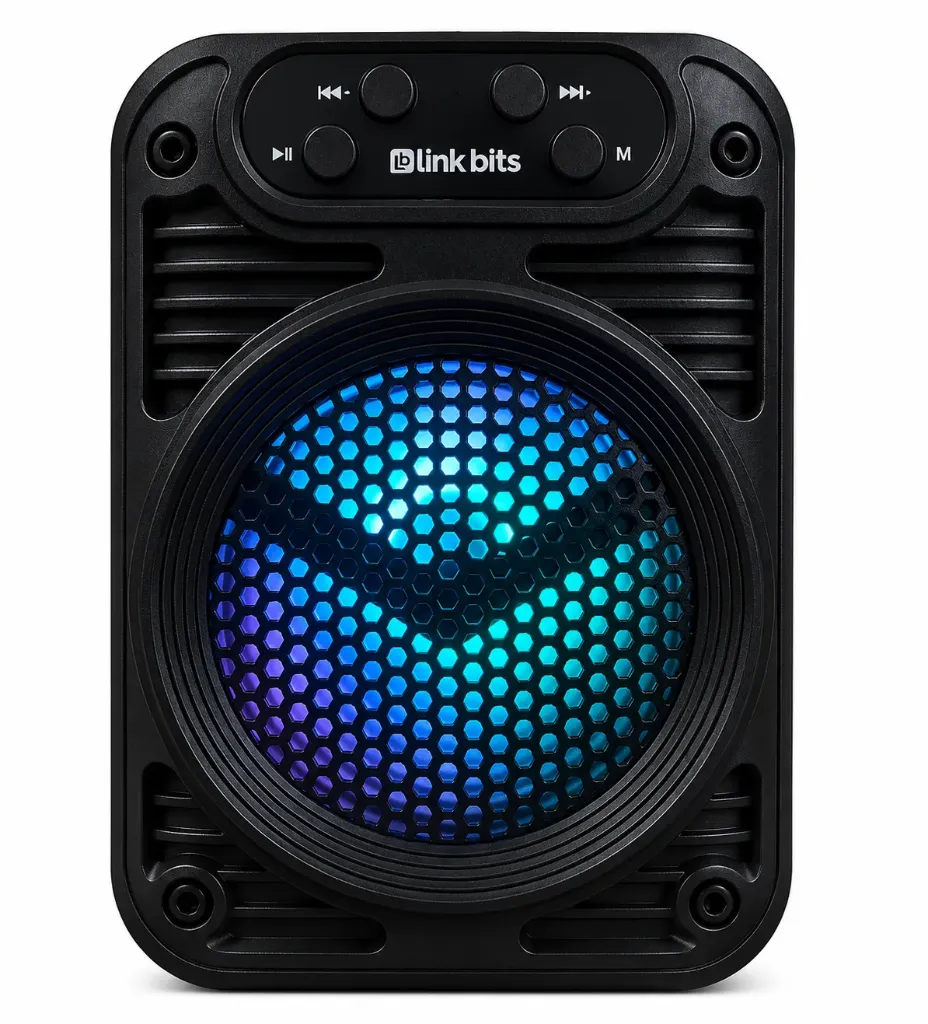 [SA442T] Bocina Bluetooth Link Bits 4 Pulgadas SA442T 5W Radio FM Luz Led TWS (C.50)