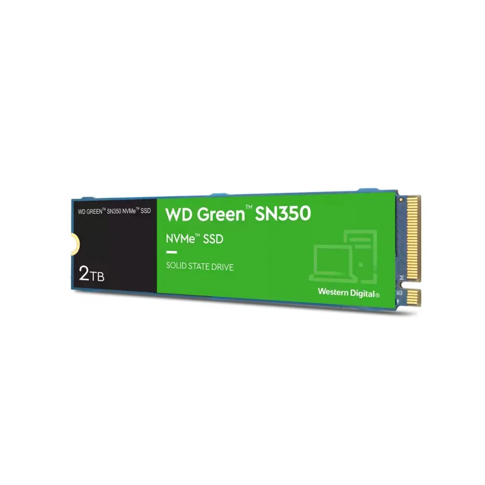 SSD WDS200T3G0C WD Green SN350 NVMe, 2TB, M.2, 3000 MB/s Escritura, 3200 MB/s Lectura, PCI Express 3.0