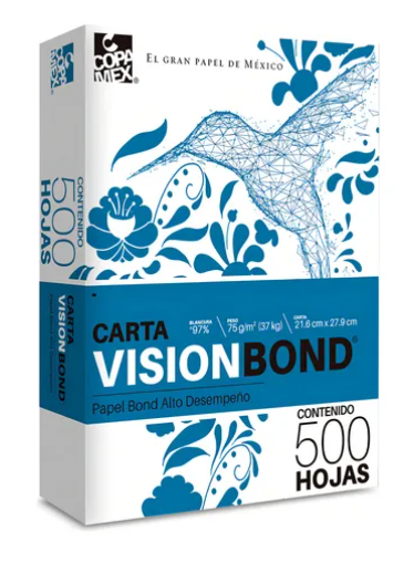 Paquete C/500 Hoja Carta Blanca Copamex Vision Bond (C.10)