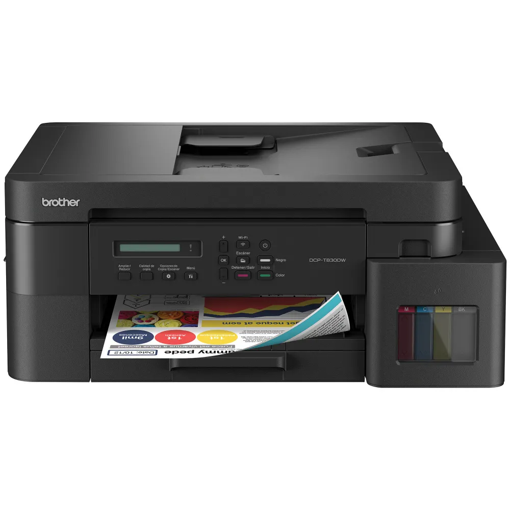 Impresora Multifuncional Brother DCPT830DW Inyección De Tinta Continua Impresión Duplex