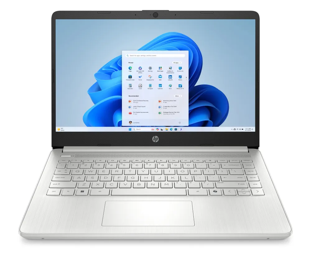 Laptop HP 14-DQ6210LA, 14 Pulgadas C92PRLA#ABM 1366x768 HD, Intel N150, 8GB, 128GB SSD, Windows 11 Home, Español