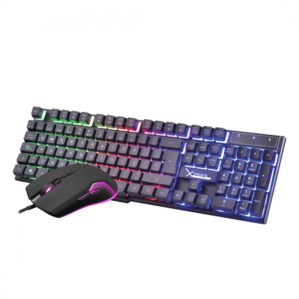 Kit Gamer de Teclado y Mouse Xzeal XSKTALRW1B Alámbrico USB Negro Español