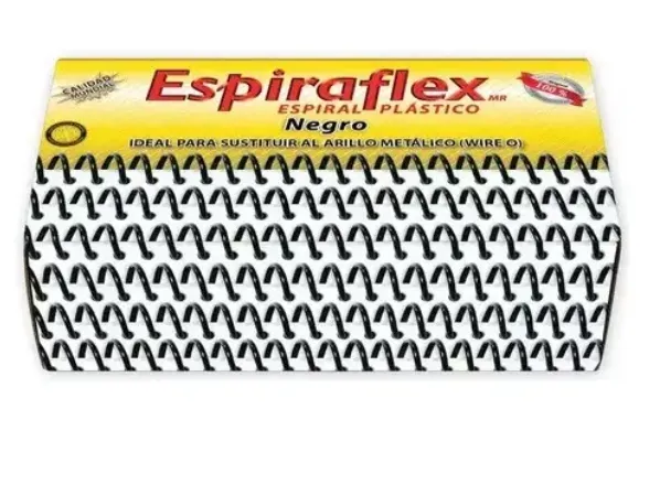 Caja C/84 Arillo Plastico Espiral 3:1 13mm Negro Boflex (C.12)