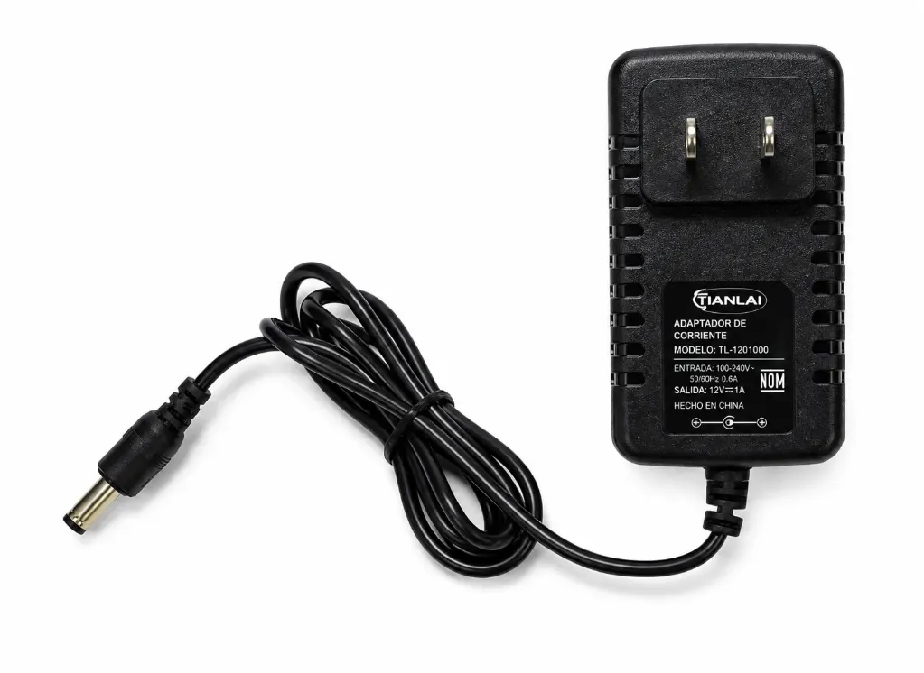 Adaptador de Corriente Tianlai 1A ADC80-01 Cable 80 cm Flexible Protección Cortocircuitos y Sobretensión (C.200)