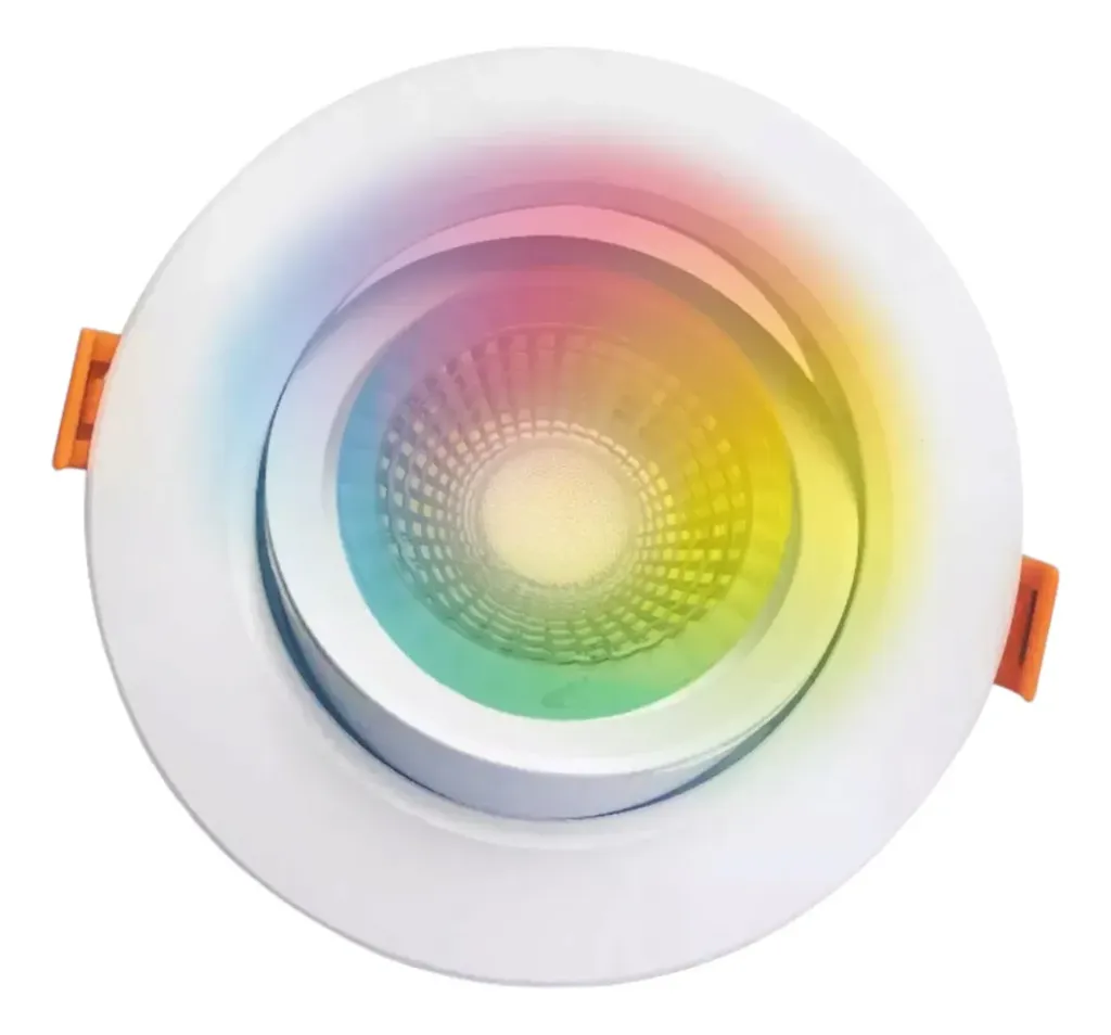 Plafón Inteligente Para Empotrar Megaluz 5W SIN03W5 Luz RGB Conexión Wi-Fi y APP Brillo Ajustable (C.50)