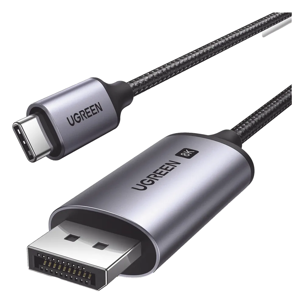 [25839] Cable DisplayPort Ugreen 25839 DisplayPort 1.4 Macho - USB-C Macho, 7680x4320 8K, 3 Metros