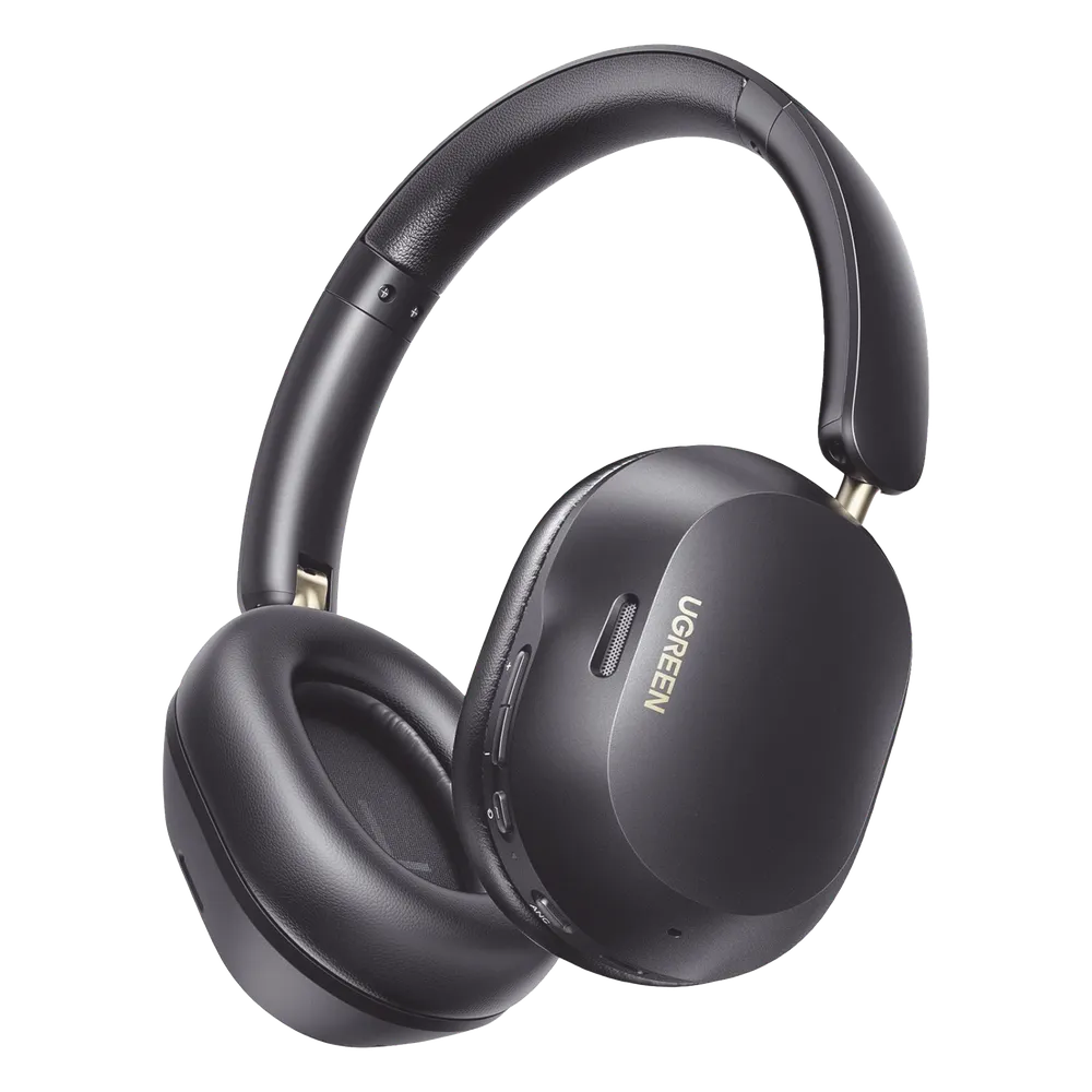 [35757] Audífonos con Micrófono Ugreen 35757 HiTune Max5c, Bluetooth, Cancelación de Ruido, Inalámbrico, USB-C, Negro