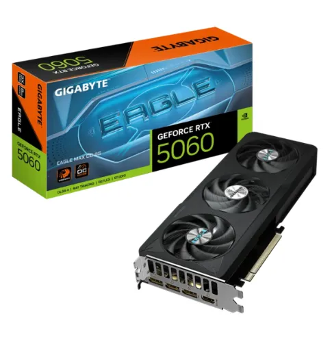 [GV-N5060EAGLEMAX OC-8GD] Tarjeta de Video GIGABYTE NVIDIA GeForce RTX 5060 EAGLE MAX OC / 8GB / Sistema WINDFORCE / GV-N5060EAGLEMAX OC-8GD