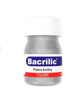 Pintura Acrílica Baco 20ml Plata 370 (E.10) (C.100)