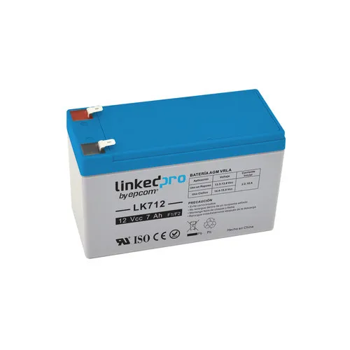 Batería De Respaldo Recargable LK712 Epcom 12 V  7 Ah  AGM
