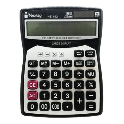Calculadora Escritorio Nextep 12 Dígitos Pantalla Grande Cubierta Metálica Batería/Solar (C.60)