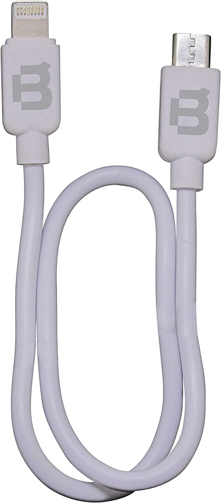 Cable CAWDPP-1 Blackpcs Doble Punta V8/ Lightning Blanco 30cm