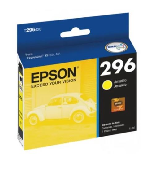 Cartucho Tinta Epson T296 Amarillo Original