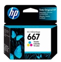 CARTUCHO TINTA HP 667 TRICOLOR ORIGINAL