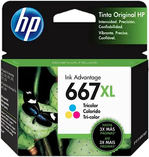 Cartucho Tinta Original Hp 667XL Tricolor